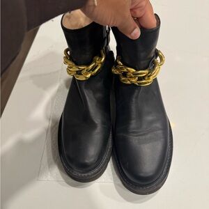 Stuart Weitzman Black Leather Detail